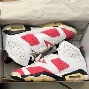 Jordan White and Red Sneakers